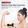 Workout Relaxation, Black Muscle Massage, Portable Body Pain Relief, Percussive Gun Deep Tissue with 4 Adjustable Speeds and 4 Heads