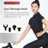 Workout Relaxation, Black Muscle Massage, Portable Body Pain Relief, Percussive Gun Deep Tissue with 4 Adjustable Speeds and 4 Heads