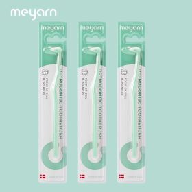 3 Pieces Orthodontic Tuft Toothbrush (Type: pointed head)